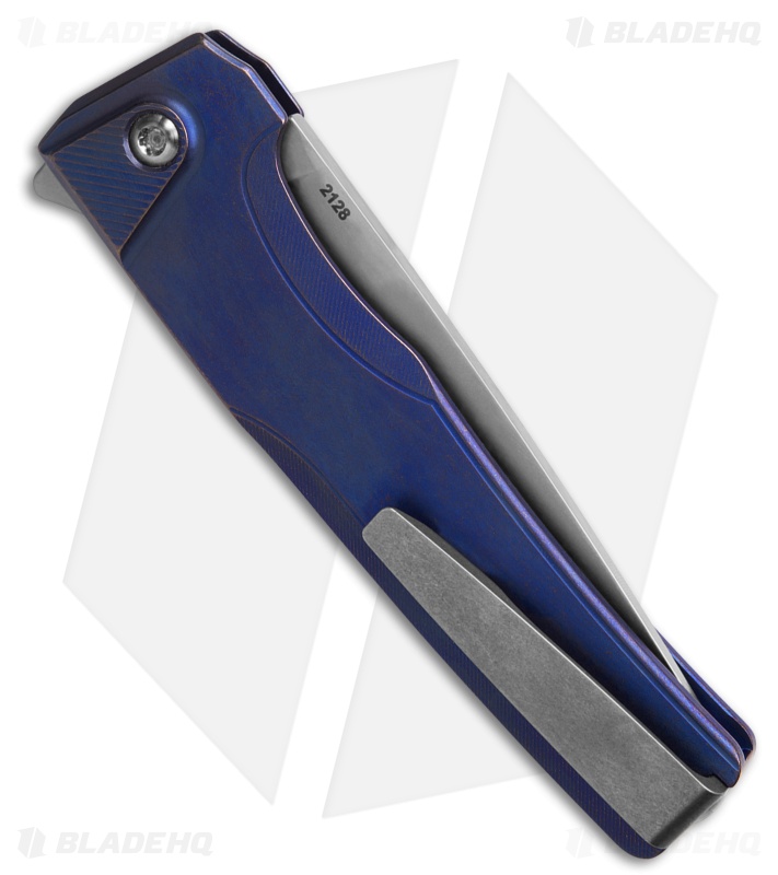 MachineWise Sonora Button Lock Knife Purple Smooth Ti (3.38" SW S90V)