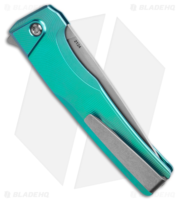 MachineWise Sonora Button Lock Knife Sea Green Epicenter Ti (3.38" SW S90V)