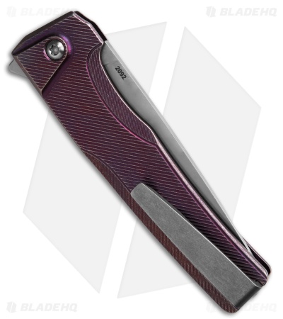 MachineWise Sonora Integral Knife Distressed Purple Fine Step Titanium(3.38" SW)