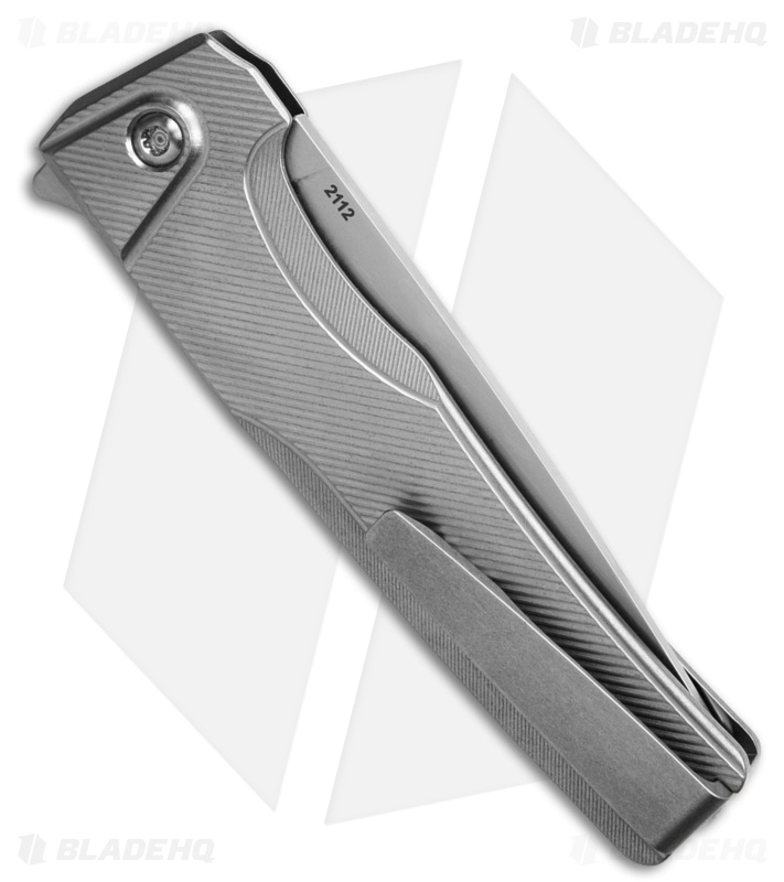 MachineWise Sonora Integral Knife Fine Step Texture Raw Titanium (3.38" SW)