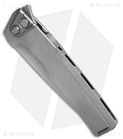 MachineWise Sonora Integral Knife Fine Step Texture Raw Titanium (3.38" SW)