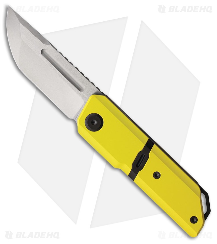 Maxace Capsule Liner Lock Knife Yellow/Black Ti (2.67" Satin/BB MagnaCut)