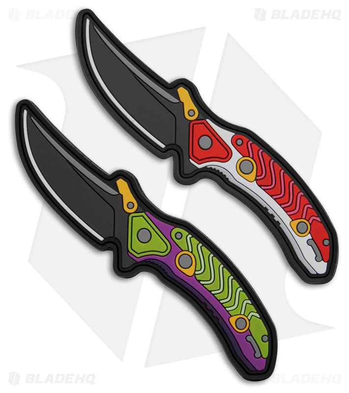 Maxace Knives Dragon Knight Knife Red/White Titanium Black