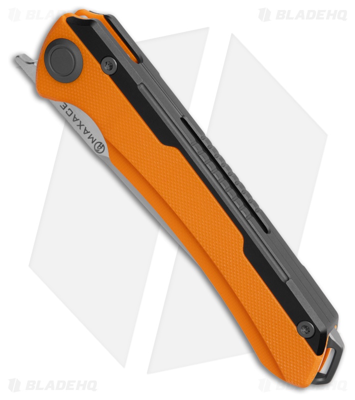 Maxace Kestrel Frame Lock Knife Black Aluminum/Yellow G-10 (3.75" Satin)
