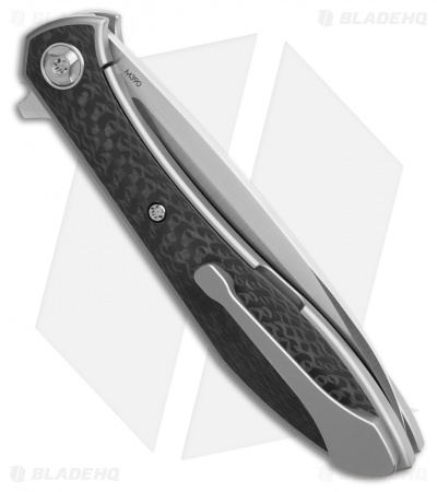 Moen Designs Mongoose Frame Lock Knife Titanium/Carbon Fiber Inlay (3.63" Satin)