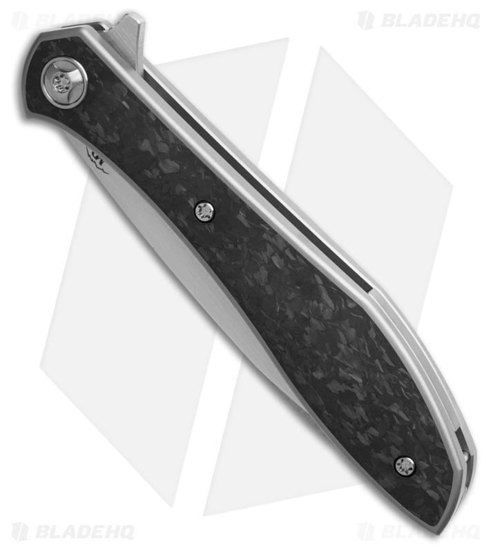 Moen Designs Mongoose Frame Lock Knife Titanium/Marbled CF Inlay (3.63" Satin)