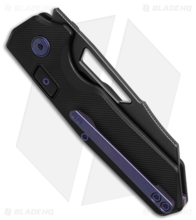 N.U.M.B. Knifeworks N1 Cornerstone PinchLOK Knife Black Ti Purple HW (3.1" DLC)