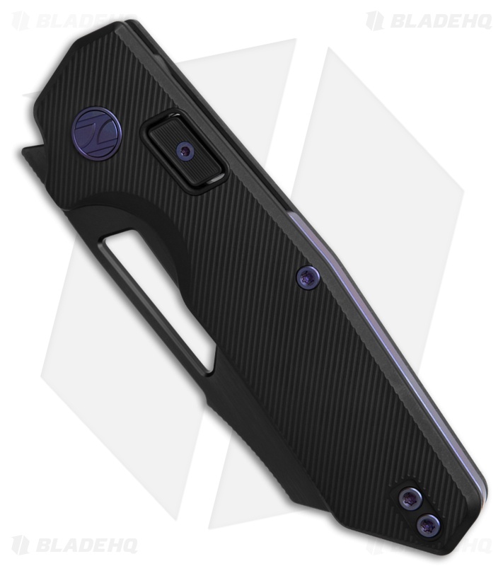 N.U.M.B. Knifeworks N1 Cornerstone PinchLOK Knife Black Ti Purple HW (3.1" DLC)