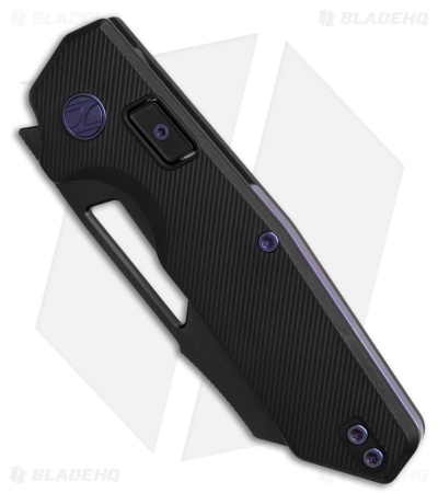 N.U.M.B. Knifeworks N1 Cornerstone PinchLOK Knife Black Ti Purple HW (3.1" DLC)