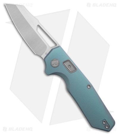 N.U.M.B. Knifeworks N1 Cornerstone PinchLOK Knife Blue Milled Ti (3.1" Satin)