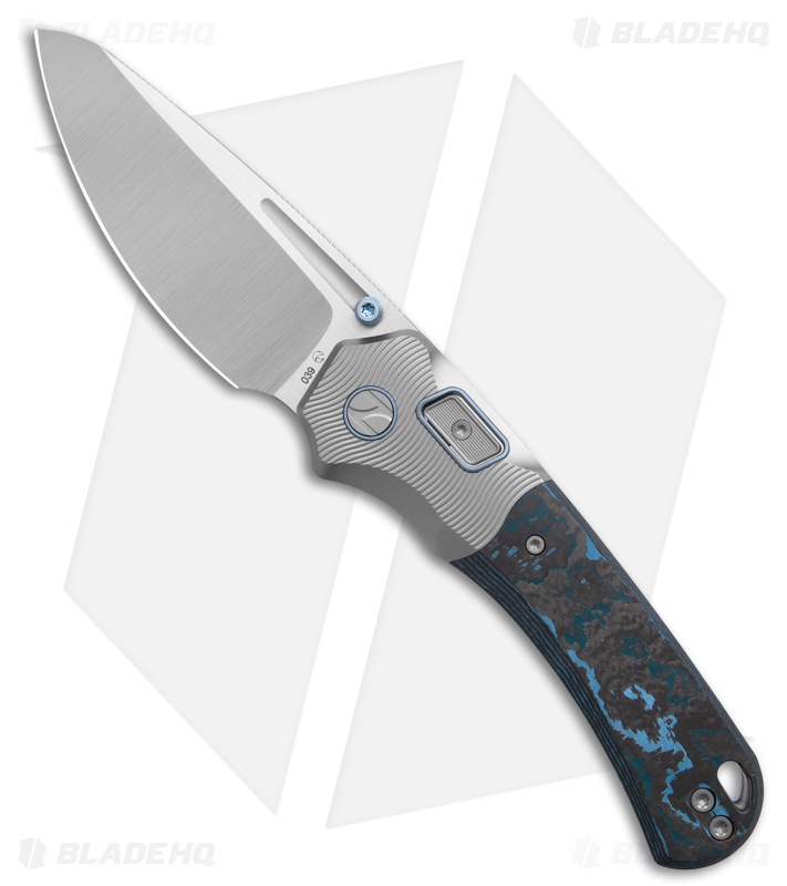N.U.M.B. Knifeworks N7 The Cantilever PinchLOK Knife Arctic CF (3.25" Satin)