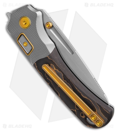N.U.M.B. Knifeworks N7 The Cantilever PinchLOK Knife Gilded CF (3.25" Satin)