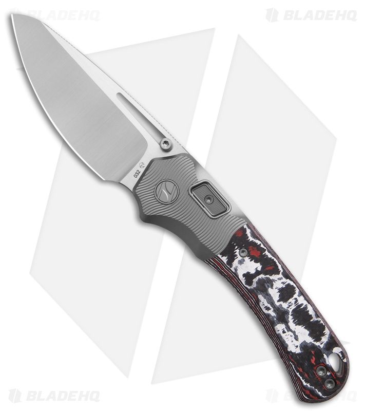 N.U.M.B. Knifeworks N7 The Cantilever PinchLOK Knife Molten CF (3.25" Satin)