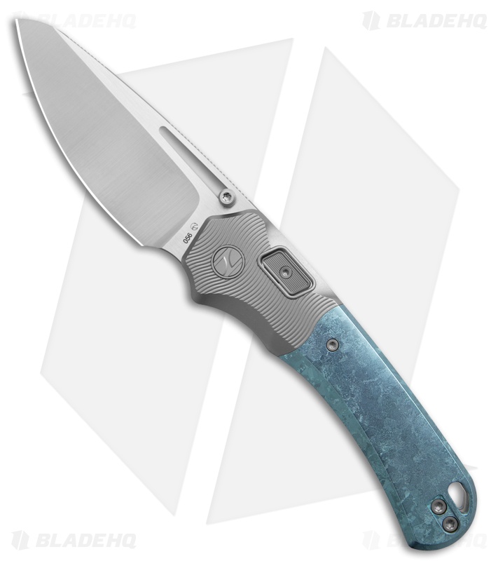 N.U.M.B. Knifeworks N7 The Cantilever PinchLOK Knife Sapphire Ti (3.25" Satin)