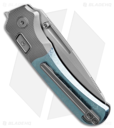N.U.M.B. Knifeworks N7 The Cantilever PinchLOK Knife Sapphire Ti (3.25" Satin)