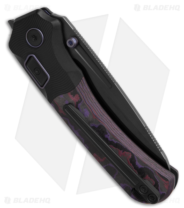 N.U.M.B. Knifeworks N7 The Cantilever PinchLOK Knife Violet CF (3.25" Satin DLC)