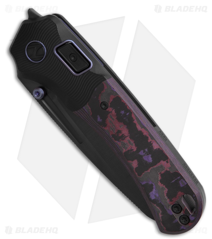 N.U.M.B. Knifeworks N7 The Cantilever PinchLOK Knife Violet CF (3.25" Satin DLC)