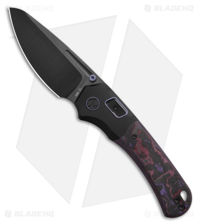 N.U.M.B. Knifeworks N7 The Cantilever PinchLOK Knife Violet CF (3.25" Satin DLC)