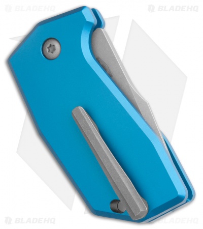 NCC Knives C.O.M.R.A.D.E. Auto Knife  Blue Aluminum (1.95" Hand-Ground)