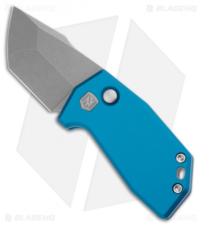 NCC Knives C.O.M.R.A.D.E. Auto Knife  Blue Aluminum (1.95" Hand-Ground)