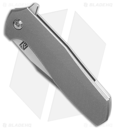 NCC Knives Custom Ragnarok v1 Frame Lock Knife Ti (3.25" Stonewash) Nitro-V