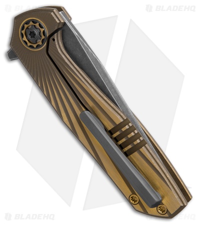 NCC Knives Custom Ragnarok v3 #2 Frame Lock Knife Solar Flare Bronze