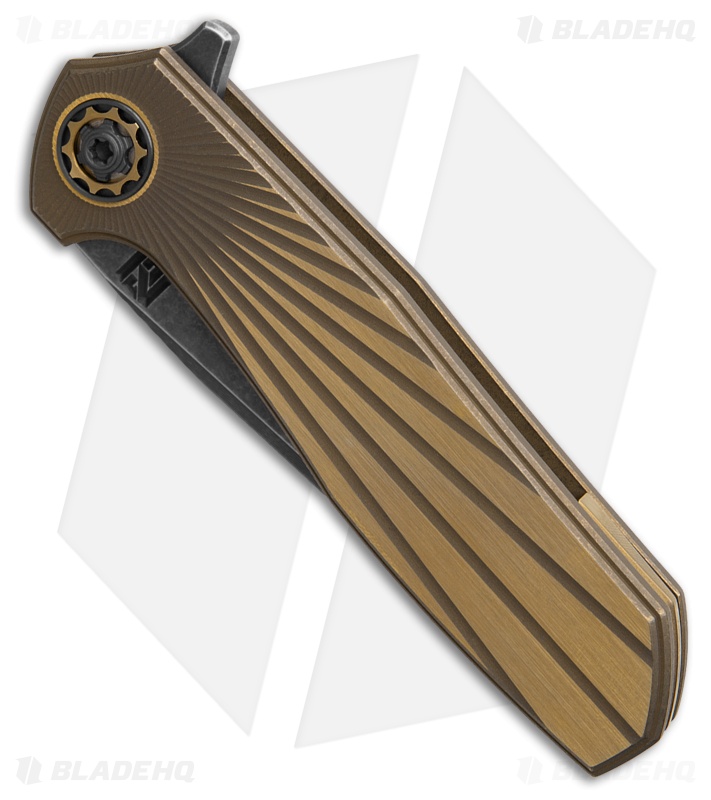 NCC Knives Custom Ragnarok v3 #2 Frame Lock Knife Solar Flare Bronze