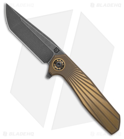NCC Knives Custom Ragnarok v3 #2 Frame Lock Knife Solar Flare Bronze