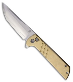 North Mountain Blade Chop 2 Button Lock Bronze Al (3.50" Tumbled)