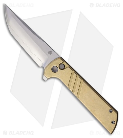 North Mountain Blade Chop 2 Button Lock Bronze Al (3.50" Tumbled)