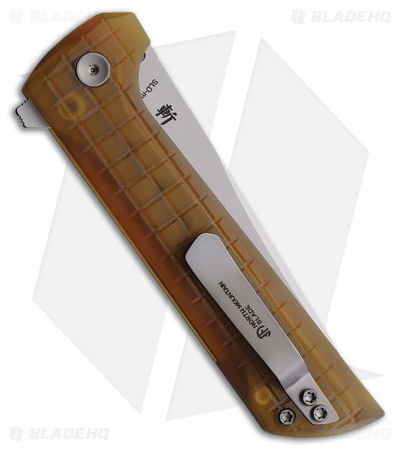 North Mountain Blade Chop 2 Button Lock Amber PEI (3.50" SLD-Magic SAN MAI)