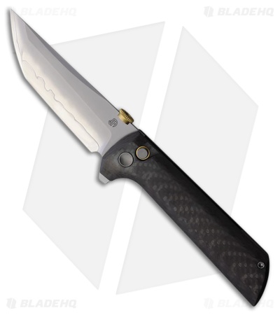 North Mountain Blades Chop 2 Button Lock Black CF (3.50" Satin) SLD-Magic