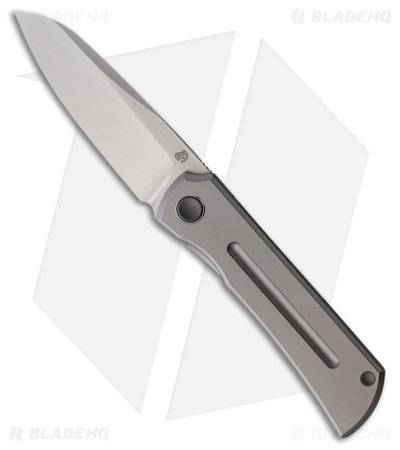 North Mountain Blade Moon Frame Lock Knife Groove/Stripe Titanium (2.5" Satin)