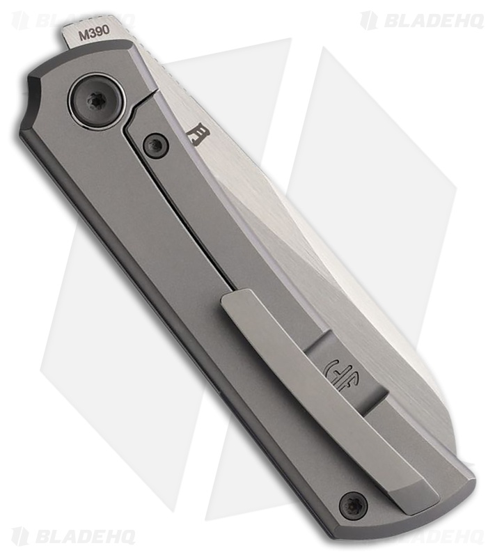North Mountain Blade Moon Frame Lock Knife Groove/Stripe Titanium (2.5" Satin)