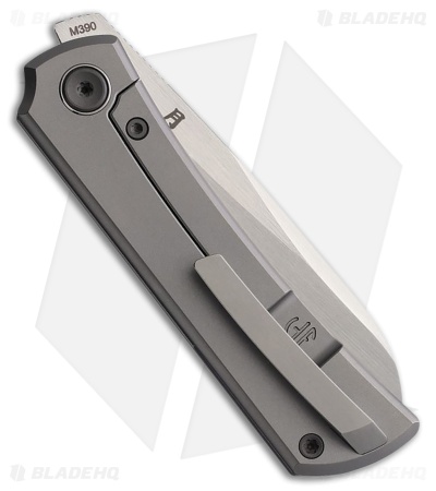North Mountain Blade Moon Frame Lock Knife Groove/Stripe Titanium (2.5" Satin)