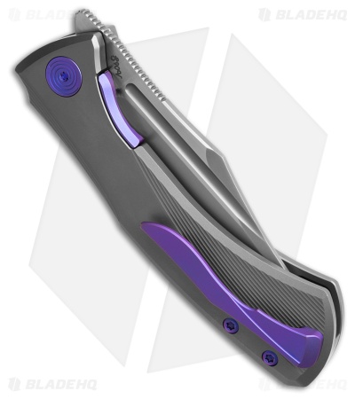Null Knives Ghoul Liner Lock Knife Bead Blast Titanium (3" Frosted Satin)