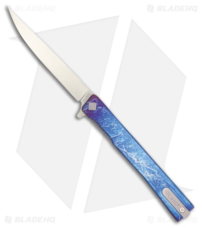 Ocaso Solstice Liner Lock Knife Lightning Strike Titanium (3.5" Satin)