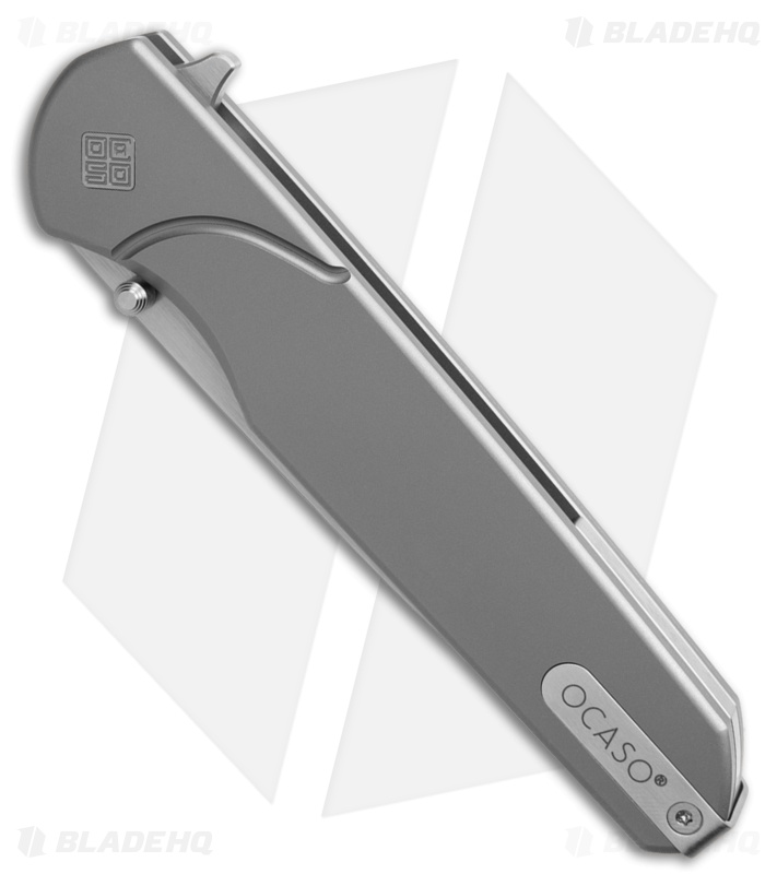 Ocaso Charter Frame Lock Knife Plain Titanium (3.25" Satin)
