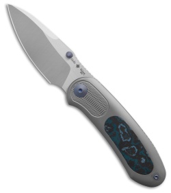 Ochs Worx Lontra EDX Frame Lock Knife Arctic Blue Haze CF (3" Satin)