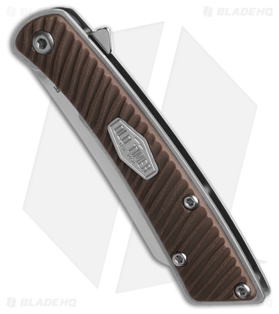 Old Timer Slim Cleaver Liner Lock Knife Sawcut TPE (2.6" Satin 7Cr)