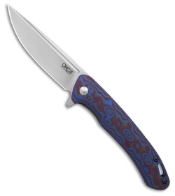 Ontario Ontario Outcast Flipper Linerlock Blue and Brown G-10 (3.50" Satin) - $39.99 at Blade HQ