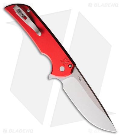 Pro-Tech Mordax Button Lock Knife Red Aluminum (3.5" Stonewash 20CV)