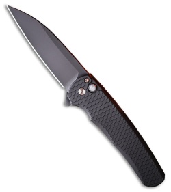 Pro-Tech Malibu Wharncliffe Button Lock Knife Black Dragon Scale Al (3.25" DLC)