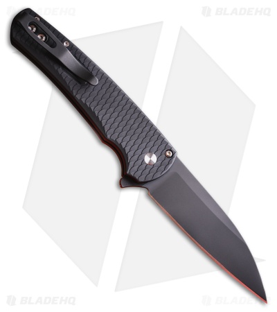 Pro-Tech Malibu Wharncliffe Button Lock Knife Black Dragon Scale Al (3.25" DLC)