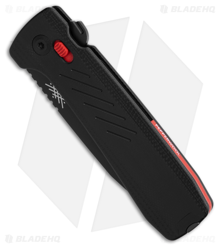 Pepperwool Merino DM Crossbar Lock Knife BRB G-10 (2.88" Black TiNi)