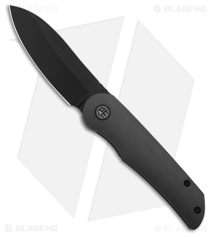 Petrified Fish El Camino Liner Lock Knife Gray Al (3.5" Black SW ) PFE16GAADW