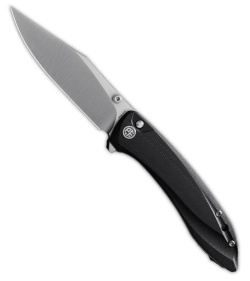 Petrified Fish Grow Button Lock Knife Black G-10 (K110) PFE08DS