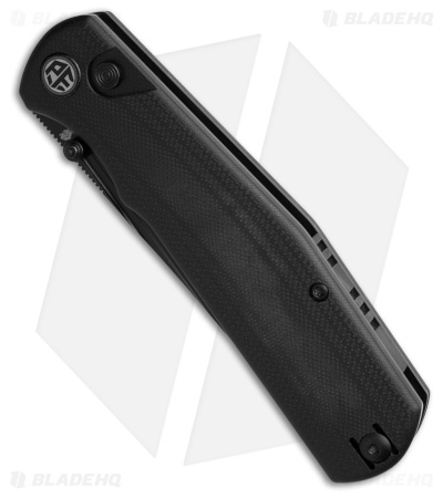 Petrified Fish Lis Button Lock Knife Black (4.00" Black)