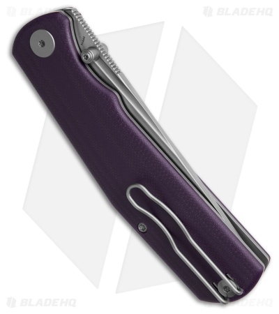 Petrified Fish Lis Button Lock Knife Purple (4.00" Stonewash)