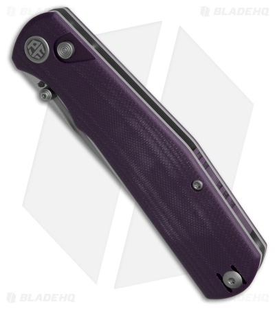 Petrified Fish Lis Button Lock Knife Purple (4.00" Stonewash)